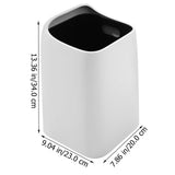 Plastic Wastebasket Grey Double Layer Trash Bin for Bedroom and Kitchen V1369-AZ3-W-13260