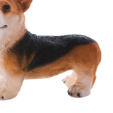 Dog Statue Vivid Cute Style Small Compact Resin Material Corgi Ornament for Gardens Indoor Desks V1294-YM0717-3111220225012