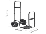 Firewood Log Cart Wood Mover Hauler 250 lbs Capacity on PU Wheels Dolly V952-DCCH43XH27XWHHAHJV0
