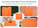 Foldable Orange Silicone Cutting Board Kitchen Use Multi Function Chopping Mat V1369-AZ3-W-16534