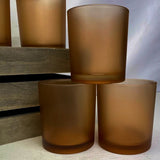 20 Pack Brown Frosted Glass Votive Tealight Candle Holders House Party Centerpiece Xmas Wedding V382-BROWNFHX20