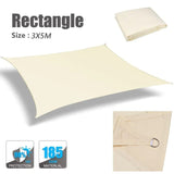 3m x 3m Waterproof UV Protective Sun Sail for Garden Terrace Pool and Camping, Beige V1188-MS-325-0992