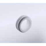 100cm Frameless Diamond Shower Screen with White Channels and SS Hinges V63-932701