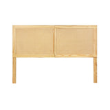 Artiss Bed Head Headboard Queen Rattan - RIBO Pine BED-HEAD-RIBO-Q-WD