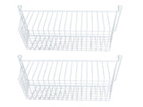 2Pcs Freezer Organizer Bins Steel Wire Large Capacity Strong Bearing Freezer Basket with Handle for V1294-YM0706-3113230181212