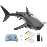 2.4G Remote Control Shark Toy RC Simulation Shark for Swimming Pool Gray V1263-JX-7293-2