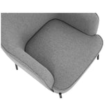 Hugo upholstered armchair light grey V178-67291