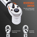VEVOR Torque Wrench, 3/8-inch Drive Click Torque Wrench 10-80ft.lb/14-110n.m, Dual-Direction V952-DJSNLBSKDSSZNSCSYV0
