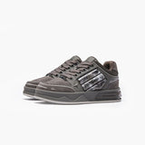 Leopard Print Sneakers Platform Chunky Shoes High-Top Casual Shoes Unisex - Gray pigeon - Size V1106-W-SHOE2-98748-GRAY-5AU5EU36