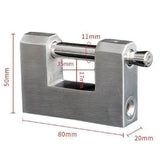 Heavy-Duty Outdoor Padlock - Weatherproof Stainless Steel, Keyed Security Lock for Shed, Gate & Bike V1366-AZ2-W-14362