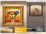 Wall Picture Light, 24in-Powered Gallery Light for Artwork, CCT Dimmable Rechargeable V1171-CB-TR-GPL-1-USB-RM-60CM