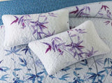 Ornate Vintage Lace purple blue3 Pc Bedspread & Pillow Cover Set V745-AC080393Q13U
