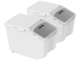 Ingredient Storage Bin, 2 x 15L Dispenser Bin with 2 Measuring Cups, Attachable Casters and Airtight V952-ZMXMX215L2CHMATLFV0