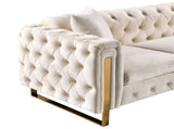 Madeline Range - Beige Velvet - Gold Trims V292-L-MAD-BG-3-2-1-G