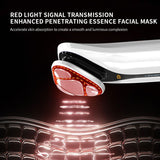 2-in-1 Ultrasonic Skin Scrubber & EMS Massager Red/Blue Light Therapy for Deep Cleansing, Blackhead V1107-110-16145-WHT-20CM
