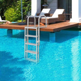 Dock Ladder, Retractable 5 Steps, 350 lbs Load Capacity, Aluminum Alloy Pontoon Boat Ladder with V952-MTZTSSSWJFHXJQFTNV0