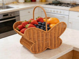 Butterfly Wicker Basket, Butterfly Shaped Wicker Basket with Handle, Handmade V1366-AZ2-W-26791