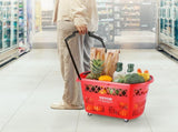 Shopping Baskets, 6PCS, 39L Shopping Carts with Handles, Plastic Rolling Shopping Basket with V952-GXLGSGWLGXLG01IDOV0