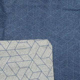 250TC Halifax Cotton Reversible Quilt Cover Set Queen V442-ATX-QUILTCS-HALIFAX-BLUE-QS