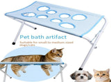 Blue Detachable Pet Grooming Hammock with Straps, Elevated Breathable Mesh Bath Nail Trimming Helper V1366-AZ2-W-18298