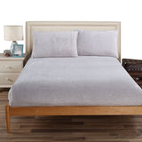 Ramesses Teddy Fleece Fitted Sheet Combo Set Grey King V442-KIT-FITTEDSS-TEDDYFLEECE-GREY-KI