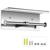 Wall Mounted SUS 304 Stainless Steel Double Roll Toilet Paper Holder, Dual Paper Tissue Roll V1294-YM0722-JYA03112