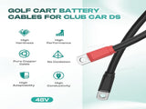 Club Car DS Battery Cables, Golf Cart Cables for 1995-Up Carts 48V 4 Gauge V1259-DP01-A-5421