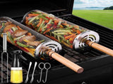 BBQ Grill - Rotating Barbecue - Stainless Steel Vegetable - Fish Rack - Grill V1189-WXF-260203-00271
