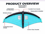 Inflatable Wing Foil Surfing Wing with Carbon Fiber Handles, 30D Nylon Canopy and Transparent V1341-ZY-V9VYDV4Y-HANDPUMP