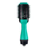 2-in-1 Black-Green Negative Ion Hot Air Styler Brush - 7-Level Temp & 3-Gear Speed, Fast Drying Blow V888-ELOSUNG42068