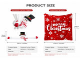 Christmas Flannel Throw Blanket and Snowman Curtain Tieback Set, 150x200cm Thick Fleece Sofa Blanket V888-ELOSUNG54138