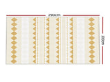 Artiss Rug 200x290cm Area Rug Washable Mat Large Carpet Soft Short Pile Ella FLR-BSM01-200X290-YE