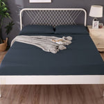 Ramesses 1000TC Linen Bamboo Fitted Sheet Combo Set Charcoal Single V442-KIT-FITTEDSS-LINENBAMBOO-CHARCOAL-SB