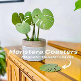 Coasters Plant Non-Slip Coasters, Monstera Coaster Set, Tropical Leaf Plant Coasters Home Decoration V1366-AZ2-W-15688