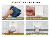 8 Pack No Drill Curtain Rods, Universal Curtain Rod Holder, Self Adhesive Curtain Rod V1107-115-21404-WHT-8PACK