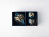 Tea Set for Two 460ml Blue Floral Design V637-C1098