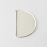 Half Moon Plate 27cm Ivory White Glaze V637-C7627