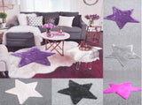 2-Piece Star Shaped Plush Area Rugs Set Soft and Cozy Carpet for Bedroom, Living Room, Kids Room V1369-AZ3-W-12880