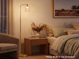 Artiss Floor Lamp Modern Industrial Standing Light with Clear Glass Shade, GoldMetal Tall Lamp for FL-SF-JF5470-GD