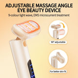 LED Facial Wand Neck Massager Red Light Therapy Beauty Device Skincare Tool - Black - Size 167mm V1107-111-23555-BLK-167MM