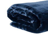 Laura Hill 800-GSM Mink Blanket Queen Size Double-Sided Soft Plush Bed Faux Throw Rug Navy Blue MNKHV-NY