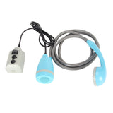 Portable Outdoor Shower Kit USB Rechargeable Camping Shower Set with Water Pump Blue V1294-YM0706-3111230170111