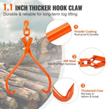 Log Skidding 81.3cm 2 Claw Log Lifting Heavy Duty Rotating Steel Lumber Skidding V952-YMQZQ32YC2ZK2CS2WV0