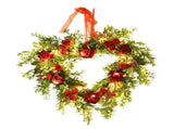 Valentine's Day Wreath Decoration Artificial Rose Ribbon Wreath Heart Shaped Simulated Spring V1294-YM0718-211103LS04-2