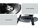 Grillz BBQ Grill Charcoal Smoker BBQ-AGRILL-ST-REBK