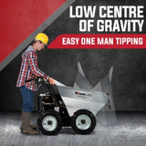 BAUMR-AG Mini Dumper Power Wheel Barrow Tracked Motorised Petrol Powered Wheelbarrow V219-BRWPWRBMRABP9