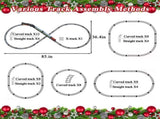 Train Set for Kids, Electric Train Toys with Realistic Light Sounds Smoke, Christmas Train Model V1107-CS-ZQHCTZ1