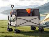 Collapsible Folding, 550lb Load & 220L, 2 in 1 Foldable Cart Converts to Bench, Utility V952-ZDHYBXSSTCHSZ4NS1V0