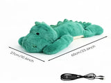 USB-Powered Dinosaur Plush Heating Pillow Soft, Cuddly, and Warm for Cozy Lounging at Home, V1341-ZY-H78EDCM7-GREEN