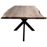 Lantana Dining Table 180cm Live Edge Solid Acacia Timber Wood Metal Leg -Natural V315-VOD-ELBA-09